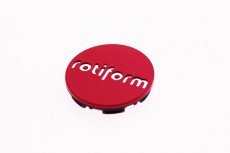 Rotiform Rood / Zilver Center Caps x 4